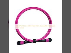 MPO/PC 12 Core OM4 Fiber Patch Cord MPO Fiber Optic Trunk Cable