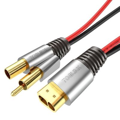 Cabo de áudio óptico TOSLINK com banho de ouro resistente à corrosão, com 2 condutores e disponibilidade OEM