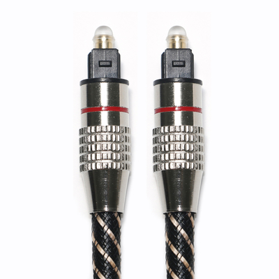 comprar Cabo de áudio digital Red&Toslink Corda texturizada trançada de nylon OD4.0 Conector banhado a metal 1,2M 1,5M 2M 3M online manufacture