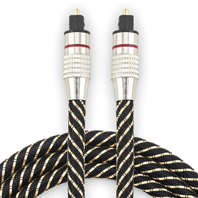 comprar Toslink Optic Digital Cable Nylon Trançado Metal Shell Red Ring Connector HiFi SPDIF 1M - 10M Para SoundBar online manufacture