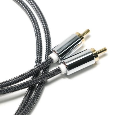 comprar RCA Splendid Preto Nylon Malha Liga de Alumínio Shell OD6.0 Para Barra de Som HiFi Luxo Carro Áudio 1.5M online manufacture