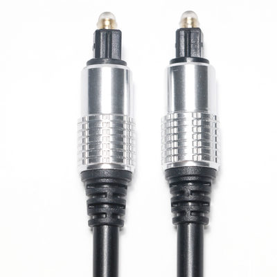 comprar Tomada de fábrica de alumínio preta do som da fidelidade do PVC OD5.0 Shell Plated Gold Ports do cabo audio de Toslink para o amplificador Soundbar online manufacture