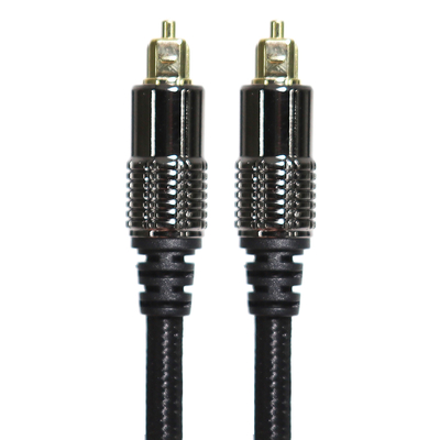 comprar Cabo de áudio óptico TOSLINK OD5.0 Blakc Knite Rope banhado a liga Shell interface de ouro 0,8 m 1,2 m para barra de som de home theater online manufacture