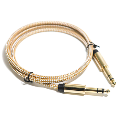 comprar Corda guita Cabo de áudio RCA 6,35 mm Corda de malha Interface de metal fino 0,8 M online manufacture