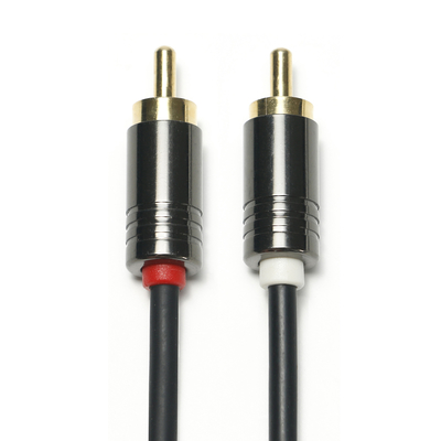 comprar Cabo de áudio digital RCA 3,5 MM PVC chapeado em liga de alumínio preto Qualidade para barra de som Conector de 0,5 m para mini barra de som online manufacture