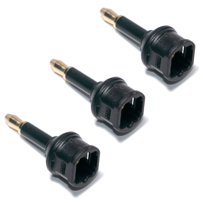 comprar Tomada de fábrica Toslink adaptador de áudio de fibra óptica 3,5 mini porta de extensão quadrada para conversão de fibra óptica online manufacture