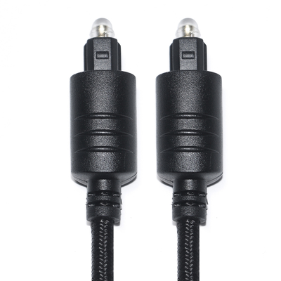 comprar Cabo de áudio digital TOSLINK Corda de malha preta banhada a ouro porta redonda para DVD Player 1M 2M 3M online manufacture