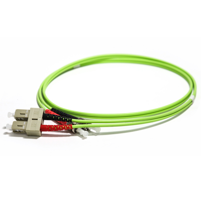 Fibra - cabo de remendo frente e verso multimodo ST-LC da fibra do ST milímetro OM2 50/125 3.0mm do cabo ótico UPC, 1M/2M/3M/5M/10M