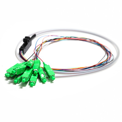 SC APC 12 núcleos Fanout Fibra Óptica Pigtail SM Simplex 1,5 M Fibra Óptica Pigtail/Divisor de Circuito de Ondas de Luz Planar