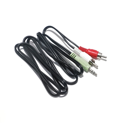 Cabo de áudio digital óptico RCA 2/1 Lotus Connector Dual Sound 2M 3M 5M para DVD PC CD Player