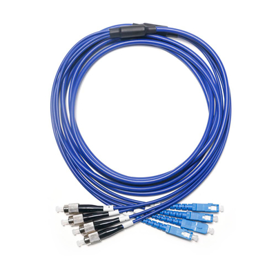 Fibra óptica patch cord FC SC modo múltiplo multi-núcleo 4-4 para câmera de vigilância interior sala de computador fiação 3 m 5 m 8 m