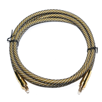 Cabo de áudio óptico toslink od 7.0 rede trançada de náilon 4 k portas banhadas a ouro som hifi para amplificador de subwoofer audiófilo