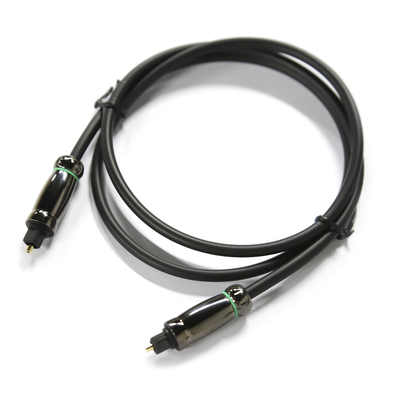 Cabo de áudio óptico resistente à corrosão TOSLINK OD6.0mm cabo preto para DVDs Blu-Rays