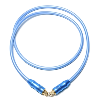 O azul audio ótico do cabo OD5.0 de Toslink Digital chapeou Shell For Amplifier Soundbar de alumínio 1.5M 3M 5M