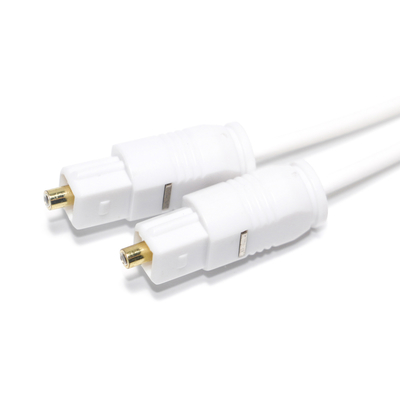 Cabo de áudio óptico digital de saída de fábrica branco Toslink SPDIF ultrafino para barra de som doméstica mini CD