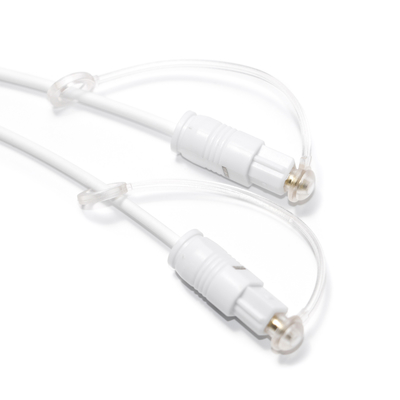 Cabo de áudio óptico digital de saída de fábrica branco Toslink SPDIF ultrafino para barra de som doméstica mini CD