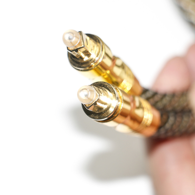 Toslink od7.0 corda tecida banhada a ouro portas cabo digital de alta resolução para amplificador audiófilo tv 1.8 m 3 m 5 m
