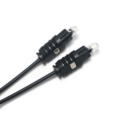Cabo óptico Toslink OD2.2 Preto Ultrafino Spdif Cabo de Saída para Barra de Som Mini Player CD