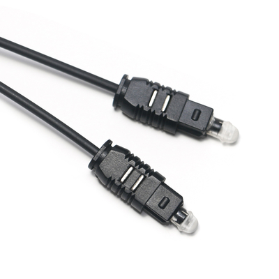 Cabo óptico Toslink OD2.2 Preto Ultrafino Spdif Cabo de Saída para Barra de Som Mini Player CD