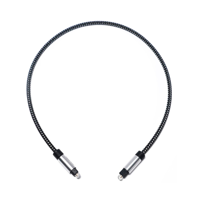 Toslink cabo digital de áudio óptico spdif cabo malha corda chapeada shell porta para home theater cd player barra de som