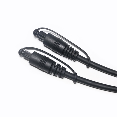 Novo som de alta fidelidade Toslink Cabo digital de áudio óptico S/PDIF banhado a ouro conector preto PVC 1,5 M 2,4 M 3 M