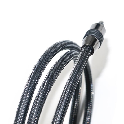 Tomada de fábrica novíssimo cabo digital de áudio Toslink Nylon trançado OD4.0 Conector banhado a ouro