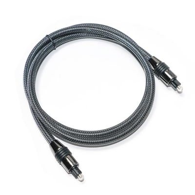 Tomada de fábrica novíssimo cabo digital de áudio Toslink Nylon trançado OD4.0 Conector banhado a ouro