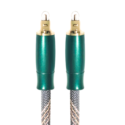 Toslink Cabo Digital Óptico Corda de Malha Banhado a Ouro 4K Connecotr Alta Qualidade de Som HiFi 1.2M 2M Para Amplificador