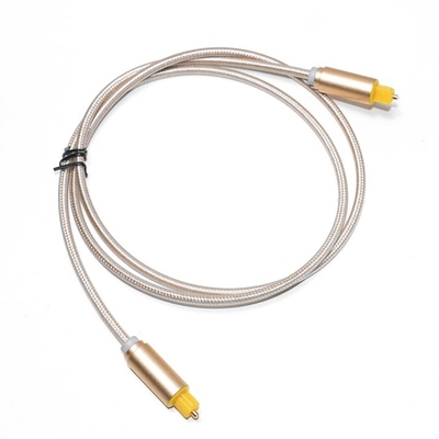 Corda de malha Toslink com concha de metal fosco chapeado OD4.0 plug para alto-falante de carro cabo digital barra de som