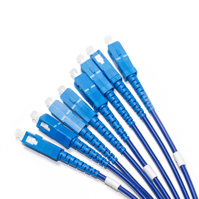 1310/1550nm azul SC/SC 4-4 quatro modos de núcleo único patch cord OM3 para câmera de vigilância 3M 5M 8M 15M