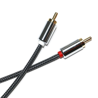 Áudio digital de qualidade premium rca spdif 3.5mm tricotado liga de alumínio de náilon masculino para masculino para vcd dvd tv soundbar