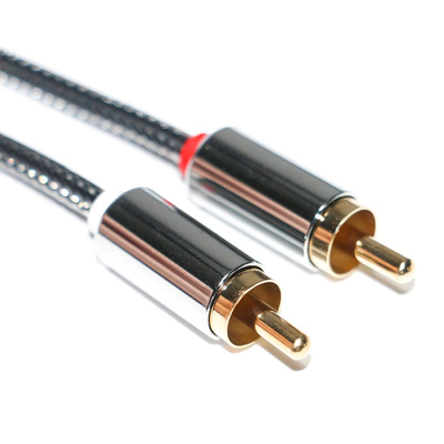Áudio digital de qualidade premium rca spdif 3.5mm tricotado liga de alumínio de náilon masculino para masculino para vcd dvd tv soundbar