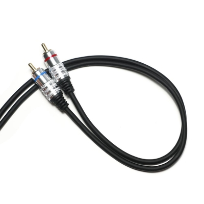 Saída de fábrica Cabo de áudio RCA 3,5MM Vermelho Azul Borda PCV Liga Banhada Para CD TV Soundbar