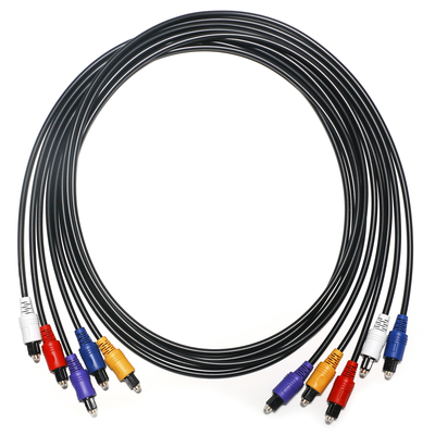 Cabo RCA Cabo de áudio digital óptico 5 cores Conector de plástico 1,5 m - 5 m para DVD CD Player