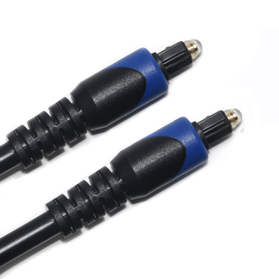 Blue & Toslink Cabo Digital OD4.0 Cabo de Fibra Óptica Banhado PVC Cope Conector Redondo Para CD Player Soundbar