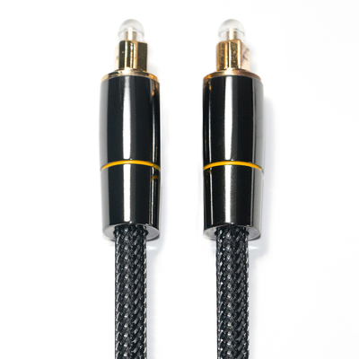 Toslink Toslink Cabo de Fibra Óptica Nylon Tecido Rede Banhado a Cobre Conector de Aro de Ouro 1.2M para alto-falante subwoofer