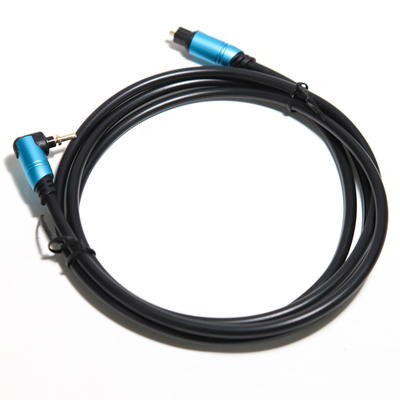 TOSLINK Blue Digital Audio Fibra Óptica Alumínio Metal Shell Amplificador Conectado Para Subwoofer Speaker Soundbar 0.8M