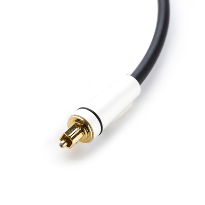 Cabo exterior do Rca de Toslink do orador da tevê com o conector 24K chapeado ouro