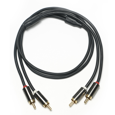 Cabo de áudio digital RCA 3,5 MM PVC chapeado em liga de alumínio preto Qualidade para barra de som Conector de 0,5 m para mini barra de som