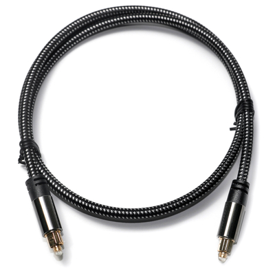 Tomada de fábrica novíssimo cabo de áudio óptico digital Toslink SPDIF tecido banhado a ouro cabo amplificador para subwoofer