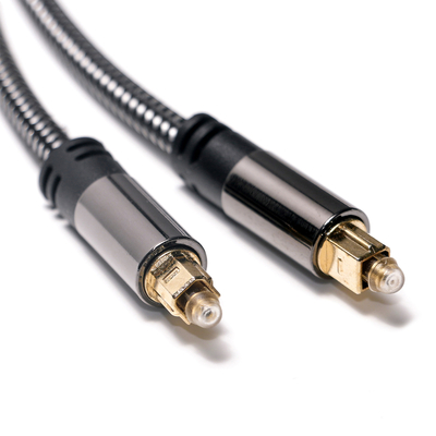 Tomada de fábrica novíssimo cabo de áudio óptico digital Toslink SPDIF tecido banhado a ouro cabo amplificador para subwoofer