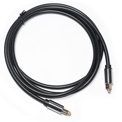 Cabo de áudio óptico digital Toslink OD5.0 banhado a alumínio liga shell cabo de interface quadrado para subwoofer 1,2 m
