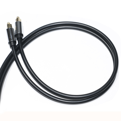 Cabo de áudio óptico digital Toslink OD5.0 banhado a alumínio liga shell cabo de interface quadrado para subwoofer 1,2 m