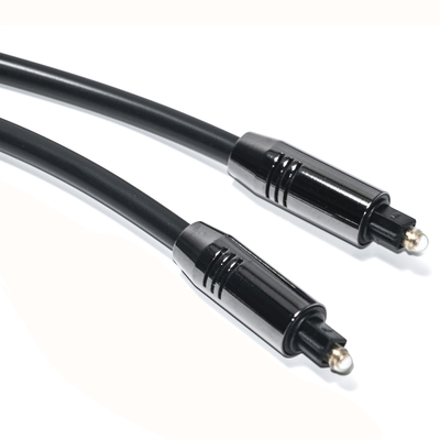 Cabo de áudio óptico Toslink OD5.0 Liga de alumínio preto Óptico PVC banhado a ouro Portas Desempenho de custo para barra de som residencial