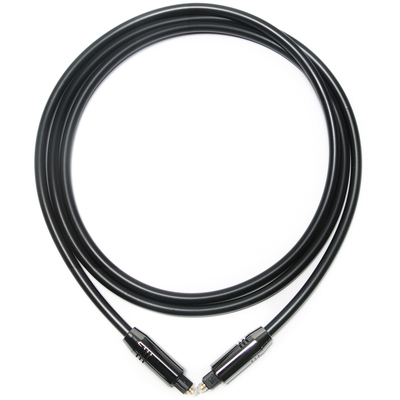 Cabo de áudio óptico Toslink OD5.0 Liga de alumínio preto Óptico PVC banhado a ouro Portas Desempenho de custo para barra de som residencial