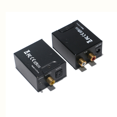 Tomada de fábrica Fibra óptica digital para analógico 3,5 mm Toslink/SPDIF Conversor de áudio DTA10