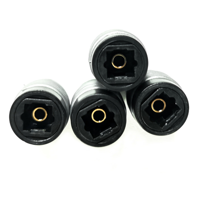 Cabo de áudio óptico Toslink conector fêmea adaptador de conector de cabo de extensão, preto