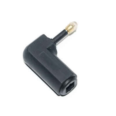 Adaptador de extensão de cabo de áudio de ângulo reto de 90 graus Toslink conversor de áudio estéreo 360 rotações