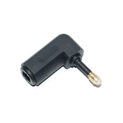 Adaptador de extensão de cabo de áudio de ângulo reto de 90 graus Toslink conversor de áudio estéreo 360 rotações