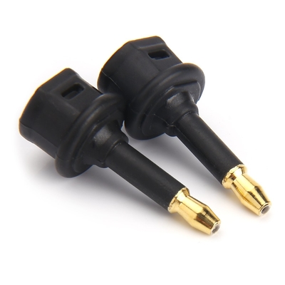 Tomada de fábrica Toslink adaptador de áudio de fibra óptica 3,5 mini porta de extensão quadrada para conversão de fibra óptica